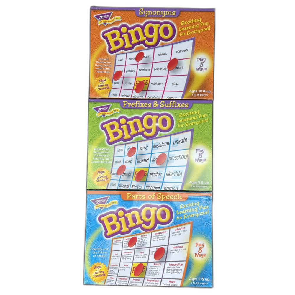 Lot of 3 Trend Enterprises Educational Bingo Games NIP